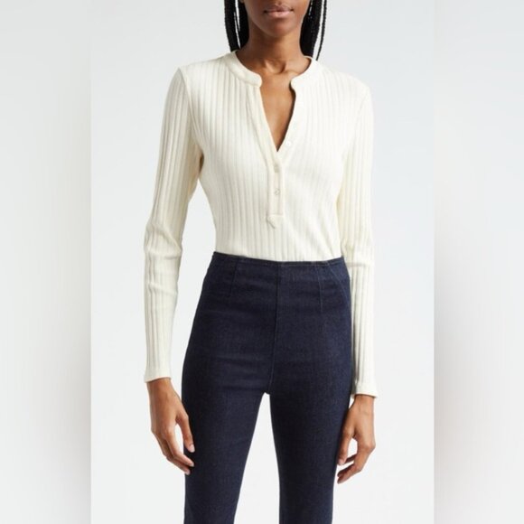 Veronica Beard Ivory Button-Down Shirt - Picture 3 of 13